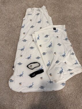 Kyte BABY Swaddle Sleep Sack with Blue Dinosaur Print